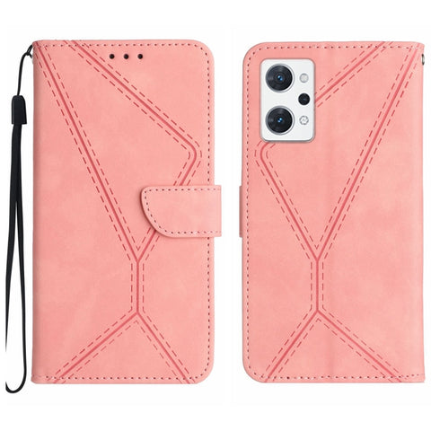 Stitching Embossed Leather Phone Case, For OPPO A17 / A17K, For OPPO A54 4G / A16, For OPPO A54 5G / A74 5G, For OPPO A55s JP, For OPPO A57 4G / A77 4G, For OPPO A78 5G, For OPPO Reno7 A JP, For OPPO Reno8 4G / Reno7 4G