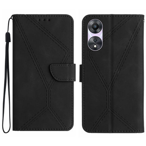 Stitching Embossed Leather Phone Case, For OPPO Reno8 T 4G, For OPPO Reno8 T 5G/A1 Pro 5G, For OPPO Reno9/Reno9 Pro 5G, For OPPO Reno9 Pro+