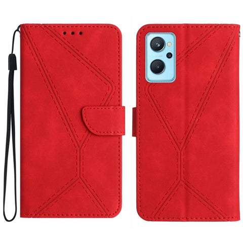 Stitching Embossed Leather Phone Case, For Realme C31, For Realme C55, For Realme 9i / OPPO A36 4G, For Realme 10 4G, For Realme 10 5G / 9i 5G, For Realme 10 Pro+, For Realme C33 2023 / 2022, For Realme C35
