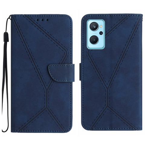 Stitching Embossed Leather Phone Case, For Realme C31, For Realme C55, For Realme 9i / OPPO A36 4G, For Realme 10 4G, For Realme 10 5G / 9i 5G, For Realme 10 Pro+, For Realme C33 2023 / 2022, For Realme C35