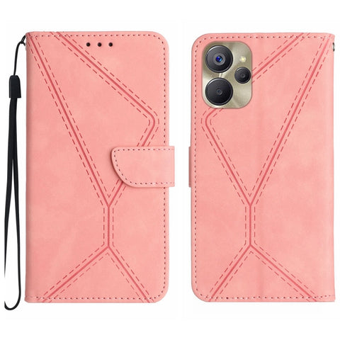 Stitching Embossed Leather Phone Case, For Realme C31, For Realme C55, For Realme 9i / OPPO A36 4G, For Realme 10 4G, For Realme 10 5G / 9i 5G, For Realme 10 Pro+, For Realme C33 2023 / 2022, For Realme C35