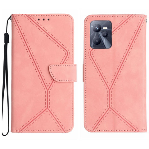 Stitching Embossed Leather Phone Case, For Realme C31, For Realme C55, For Realme 9i / OPPO A36 4G, For Realme 10 4G, For Realme 10 5G / 9i 5G, For Realme 10 Pro+, For Realme C33 2023 / 2022, For Realme C35