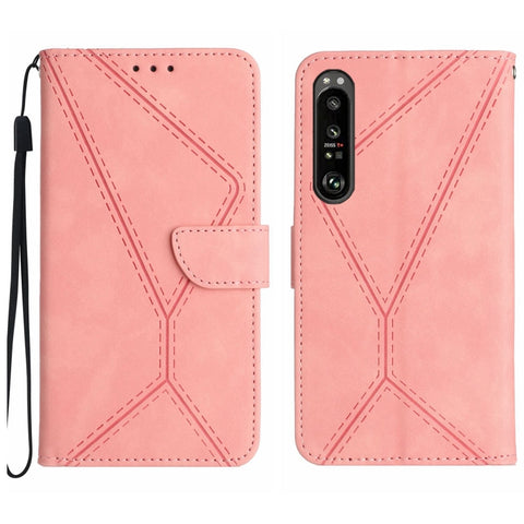 Stitching Embossed Leather Phone Case, For Sony Xperia 1 III, For Sony Xperia 1 IV, For Sony Xperia 1 V, For Sony Xperia 5 III, For Sony Xperia 5 IV, For Sony Xperia 5 V, For Sony Xperia 10 III, For Sony Xperia 10 IV