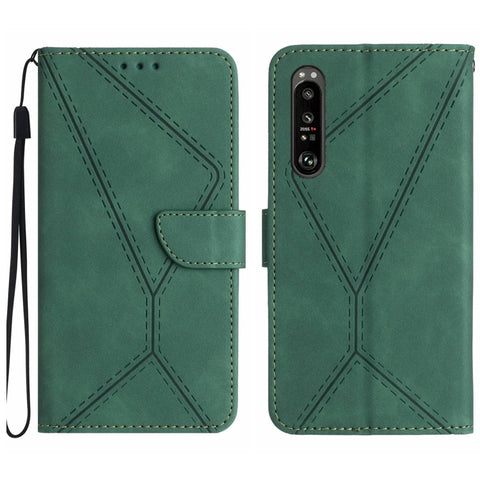 Stitching Embossed Leather Phone Case, For Sony Xperia 1 III, For Sony Xperia 1 IV, For Sony Xperia 1 V, For Sony Xperia 5 III, For Sony Xperia 5 IV, For Sony Xperia 5 V, For Sony Xperia 10 III, For Sony Xperia 10 IV