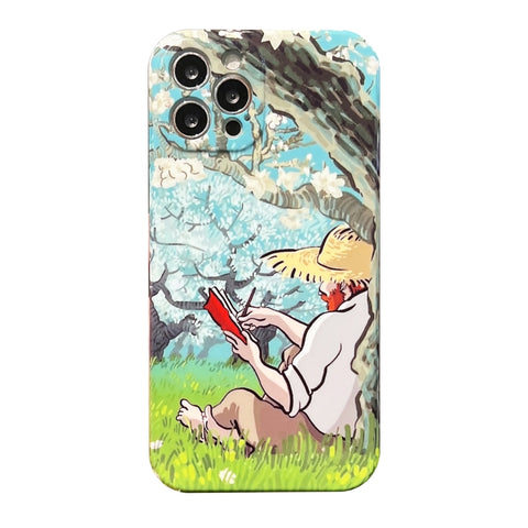Oil Painting Pattern Glossy PC Phone Case, For iPhone X / XS, For iPhone XR, For iPhone XS Max, For iPhone 8 Plus / 7 Plus