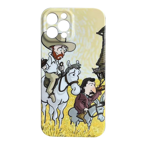 Oil Painting Pattern Glossy PC Phone Case, For iPhone X / XS, For iPhone XR, For iPhone XS Max, For iPhone 8 Plus / 7 Plus