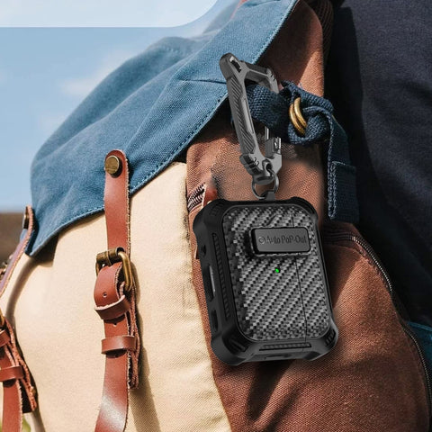 Alpha Carbon Fiber Wireless Bluetooth Earphone Protective Case, For AirPods Pro 2, For AirPods Pro, For AirPods 3, For AirPods 2 / 1