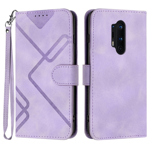 Line Pattern Skin Feel Leather Phone Case, For OnePlus Nord 2 5G, For OnePlus 9 Pro, For OnePlus 9, For OnePlus 8 Pro