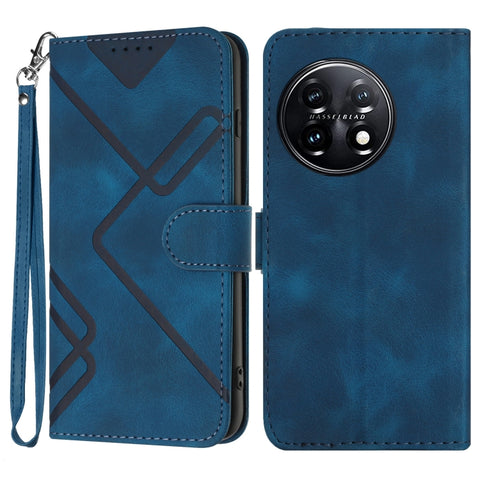 Line Pattern Skin Feel Leather Phone Case, For OnePlus Turbo 6 / 6V, For OnePlus Ace 6, For OnePlus 15, For OnePlus 13T, For OnePlus Ace 5 / 13R Global, For OnePlus 12, For OnePlus Ace 2V, For OnePlus 11