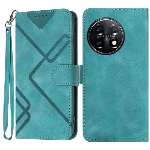 Line Pattern Skin Feel Leather Phone Case, For OnePlus Turbo 6 / 6V, For OnePlus Ace 6, For OnePlus 15, For OnePlus 13T, For OnePlus Ace 5 / 13R Global, For OnePlus 12, For OnePlus Ace 2V, For OnePlus 11