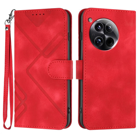 Line Pattern Skin Feel Leather Phone Case, For OnePlus Turbo 6 / 6V, For OnePlus Ace 6, For OnePlus 15, For OnePlus 13T, For OnePlus Ace 5 / 13R Global, For OnePlus 12, For OnePlus Ace 2V, For OnePlus 11
