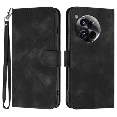 Line Pattern Skin Feel Leather Phone Case, For OnePlus Turbo 6 / 6V, For OnePlus Ace 6, For OnePlus 15, For OnePlus 13T, For OnePlus Ace 5 / 13R Global, For OnePlus 12, For OnePlus Ace 2V, For OnePlus 11
