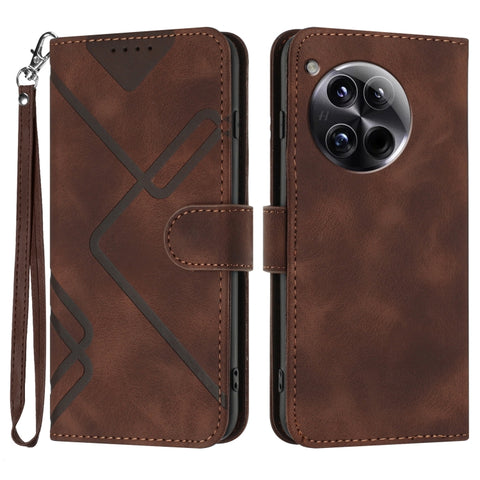 Line Pattern Skin Feel Leather Phone Case, For OnePlus Turbo 6 / 6V, For OnePlus Ace 6, For OnePlus 15, For OnePlus 13T, For OnePlus Ace 5 / 13R Global, For OnePlus 12, For OnePlus Ace 2V, For OnePlus 11