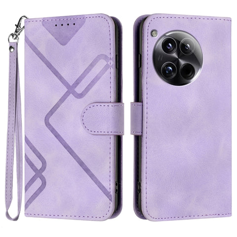 Line Pattern Skin Feel Leather Phone Case, For OnePlus Turbo 6 / 6V, For OnePlus Ace 6, For OnePlus 15, For OnePlus 13T, For OnePlus Ace 5 / 13R Global, For OnePlus 12, For OnePlus Ace 2V, For OnePlus 11