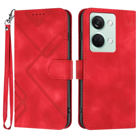 Line Pattern Skin Feel Leather Phone Case, For OnePlus Turbo 6 / 6V, For OnePlus Ace 6, For OnePlus 15, For OnePlus 13T, For OnePlus Ace 5 / 13R Global, For OnePlus 12, For OnePlus Ace 2V, For OnePlus 11
