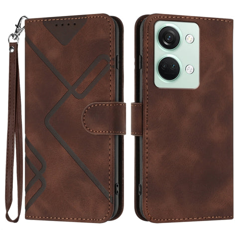 Line Pattern Skin Feel Leather Phone Case, For OnePlus Turbo 6 / 6V, For OnePlus Ace 6, For OnePlus 15, For OnePlus 13T, For OnePlus Ace 5 / 13R Global, For OnePlus 12, For OnePlus Ace 2V, For OnePlus 11