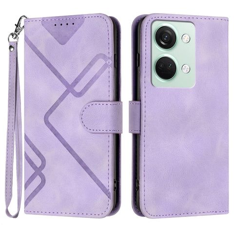 Line Pattern Skin Feel Leather Phone Case, For OnePlus Turbo 6 / 6V, For OnePlus Ace 6, For OnePlus 15, For OnePlus 13T, For OnePlus Ace 5 / 13R Global, For OnePlus 12, For OnePlus Ace 2V, For OnePlus 11
