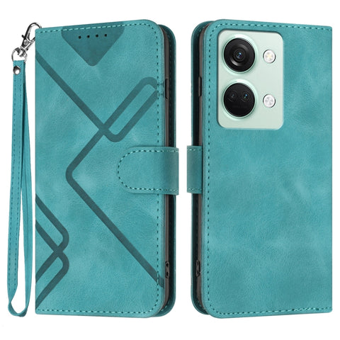 Line Pattern Skin Feel Leather Phone Case, For OnePlus Turbo 6 / 6V, For OnePlus Ace 6, For OnePlus 15, For OnePlus 13T, For OnePlus Ace 5 / 13R Global, For OnePlus 12, For OnePlus Ace 2V, For OnePlus 11
