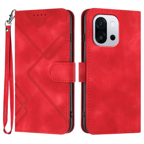 Line Pattern Skin Feel Leather Phone Case, For OnePlus Turbo 6 / 6V, For OnePlus Ace 6, For OnePlus 15, For OnePlus 13T, For OnePlus Ace 5 / 13R Global, For OnePlus 12, For OnePlus Ace 2V, For OnePlus 11