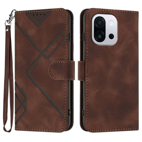 Line Pattern Skin Feel Leather Phone Case, For OnePlus Turbo 6 / 6V, For OnePlus Ace 6, For OnePlus 15, For OnePlus 13T, For OnePlus Ace 5 / 13R Global, For OnePlus 12, For OnePlus Ace 2V, For OnePlus 11
