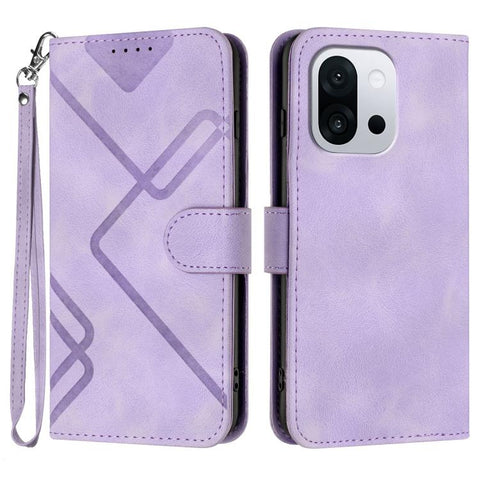 Line Pattern Skin Feel Leather Phone Case, For OnePlus Turbo 6 / 6V, For OnePlus Ace 6, For OnePlus 15, For OnePlus 13T, For OnePlus Ace 5 / 13R Global, For OnePlus 12, For OnePlus Ace 2V, For OnePlus 11