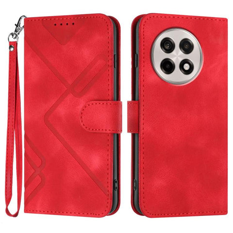 Line Pattern Skin Feel Leather Phone Case, For OnePlus Turbo 6 / 6V, For OnePlus Ace 6, For OnePlus 15, For OnePlus 13T, For OnePlus Ace 5 / 13R Global, For OnePlus 12, For OnePlus Ace 2V, For OnePlus 11