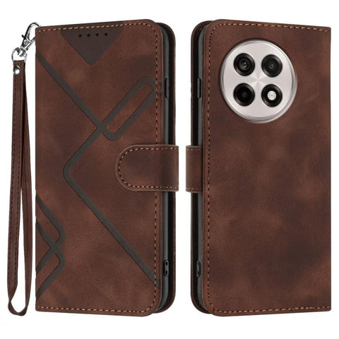 Line Pattern Skin Feel Leather Phone Case, For OnePlus Turbo 6 / 6V, For OnePlus Ace 6, For OnePlus 15, For OnePlus 13T, For OnePlus Ace 5 / 13R Global, For OnePlus 12, For OnePlus Ace 2V, For OnePlus 11