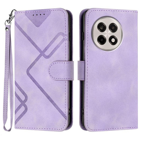 Line Pattern Skin Feel Leather Phone Case, For OnePlus Turbo 6 / 6V, For OnePlus Ace 6, For OnePlus 15, For OnePlus 13T, For OnePlus Ace 5 / 13R Global, For OnePlus 12, For OnePlus Ace 2V, For OnePlus 11