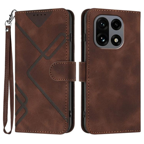 Line Pattern Skin Feel Leather Phone Case, For OnePlus Turbo 6 / 6V, For OnePlus Ace 6, For OnePlus 15, For OnePlus 13T, For OnePlus Ace 5 / 13R Global, For OnePlus 12, For OnePlus Ace 2V, For OnePlus 11