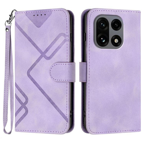 Line Pattern Skin Feel Leather Phone Case, For OnePlus Turbo 6 / 6V, For OnePlus Ace 6, For OnePlus 15, For OnePlus 13T, For OnePlus Ace 5 / 13R Global, For OnePlus 12, For OnePlus Ace 2V, For OnePlus 11
