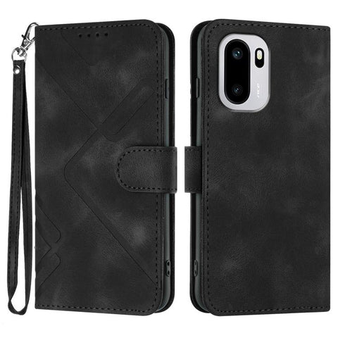 Line Pattern Skin Feel Leather Phone Case, For OnePlus Turbo 6 / 6V, For OnePlus Ace 6, For OnePlus 15, For OnePlus 13T, For OnePlus Ace 5 / 13R Global, For OnePlus 12, For OnePlus Ace 2V, For OnePlus 11