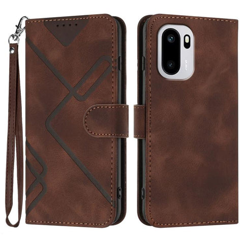 Line Pattern Skin Feel Leather Phone Case, For OnePlus Turbo 6 / 6V, For OnePlus Ace 6, For OnePlus 15, For OnePlus 13T, For OnePlus Ace 5 / 13R Global, For OnePlus 12, For OnePlus Ace 2V, For OnePlus 11