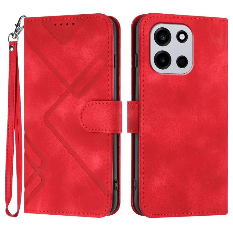Line Pattern Skin Feel Leather Phone Case, For OnePlus Turbo 6 / 6V, For OnePlus Ace 6, For OnePlus 15, For OnePlus 13T, For OnePlus Ace 5 / 13R Global, For OnePlus 12, For OnePlus Ace 2V, For OnePlus 11