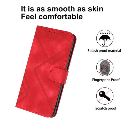 Line Pattern Skin Feel Leather Phone Case, For OnePlus Turbo 6 / 6V, For OnePlus Ace 6, For OnePlus 15, For OnePlus 13T, For OnePlus Ace 5 / 13R Global, For OnePlus 12, For OnePlus Ace 2V, For OnePlus 11