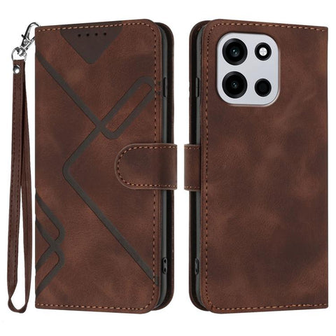 Line Pattern Skin Feel Leather Phone Case, For OnePlus Turbo 6 / 6V, For OnePlus Ace 6, For OnePlus 15, For OnePlus 13T, For OnePlus Ace 5 / 13R Global, For OnePlus 12, For OnePlus Ace 2V, For OnePlus 11