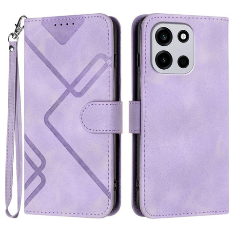 Line Pattern Skin Feel Leather Phone Case, For OnePlus Turbo 6 / 6V, For OnePlus Ace 6, For OnePlus 15, For OnePlus 13T, For OnePlus Ace 5 / 13R Global, For OnePlus 12, For OnePlus Ace 2V, For OnePlus 11
