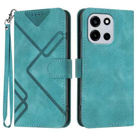 Line Pattern Skin Feel Leather Phone Case, For OnePlus Turbo 6 / 6V, For OnePlus Ace 6, For OnePlus 15, For OnePlus 13T, For OnePlus Ace 5 / 13R Global, For OnePlus 12, For OnePlus Ace 2V, For OnePlus 11