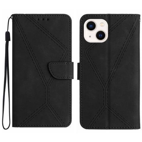 Stitching Embossed Leather Phone Case, For iPhone 14, For iPhone 14 Pro, For iPhone 14 Pro Max, For iPhone 13, For iPhone 13 Pro, For iPhone 13 Pro Max, For iPhone 12 / 12 Pro, For iPhone 12 Pro Max