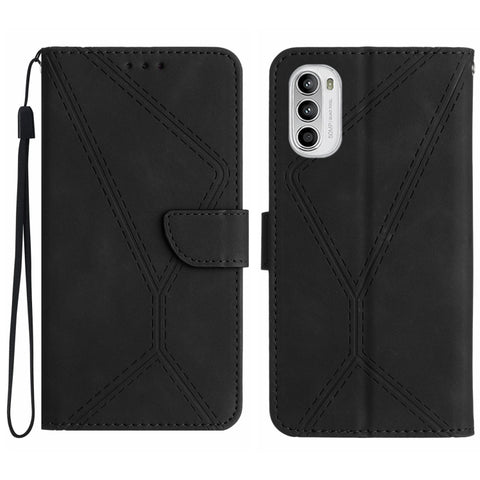 Stitching Embossed Leather Phone Case, For Motorola Moto G52J, For Motorola Moto G Stylus 5G 2022, For Motorola Moto G Stylus 4G 2022, For Motorola Moto G Power 2022
