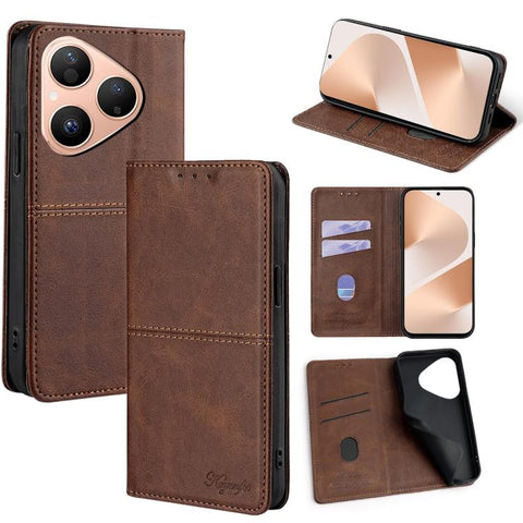 Cow Texture Magnetic Leather Phone Case, For Huawei Enjoy 90 Pro Max 5G, For Huawei Enjoy 90 Plus 5G, For Huawei Maimang 40 5G, For Huawei Pura 80 5G, For Huawei nova 14 Ultra 5G, For Huawei nova 14 Pro 5G, For Huawei nova 14 5G                        ...