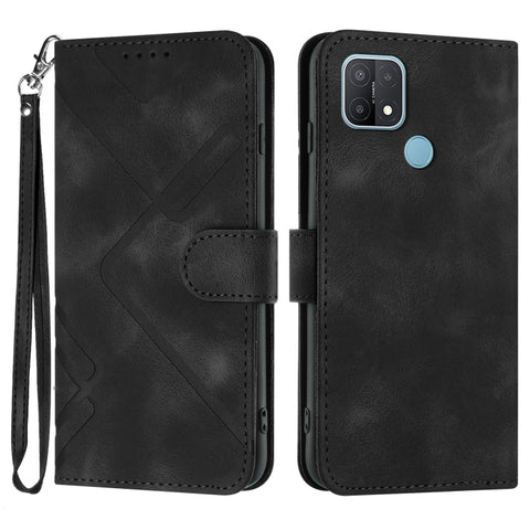 Line Pattern Skin Feel Leather Phone Case, For OPPO A74 5G/A93 5G/A54 5G, For OPPO Reno5 4G / 5G / Find X3 Lite, For OPPO A15 / A15s, For OPPO A53s / A32 / A53, For OPPO A52 / A72 / A92, For OPPO A9 2020/A5 2020