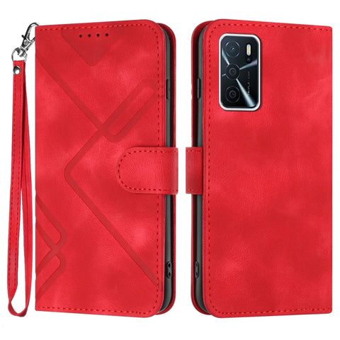 Line Pattern Skin Feel Leather Phone Case, For OPPO Reno8 5G, For OPPO A36 / A76 / A96 / K10 4G, For OPPO Reno6 Z 5G/Reno5 F/Reno5 Lite, For OPPO A16, For OPPO A16 4G/A55 5G/A53s 5G, For OPPO Reno6 Pro+ 5G, For OPPO A94 4G/A95 5G/Reno5 Z               ...