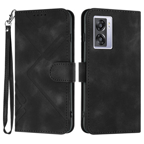 Line Pattern Skin Feel Leather Phone Case, For OPPO A1 Pro / Reno8 T 5G Global, For OPPO A77 4G Global, For OPPO A98 5G, For OPPO A17, For OPPO A57e 4G Global/A57s 4G Global, For OPPO A57s 4G/A77 5G/A57 5G, For OPPO A57 5G/A77 5G/A57 4G Global         ...