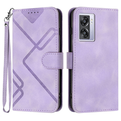 Line Pattern Skin Feel Leather Phone Case, For OPPO A1 Pro / Reno8 T 5G Global, For OPPO A77 4G Global, For OPPO A98 5G, For OPPO A17, For OPPO A57e 4G Global/A57s 4G Global, For OPPO A57s 4G/A77 5G/A57 5G, For OPPO A57 5G/A77 5G/A57 4G Global         ...
