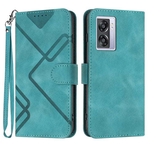 Line Pattern Skin Feel Leather Phone Case, For OPPO A1 Pro / Reno8 T 5G Global, For OPPO A77 4G Global, For OPPO A98 5G, For OPPO A17, For OPPO A57e 4G Global/A57s 4G Global, For OPPO A57s 4G/A77 5G/A57 5G, For OPPO A57 5G/A77 5G/A57 4G Global         ...