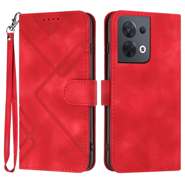 Line Pattern Skin Feel Leather Phone Case, For OPPO Reno8 5G, For OPPO A36 / A76 / A96 / K10 4G, For OPPO Reno6 Z 5G/Reno5 F/Reno5 Lite, For OPPO A16, For OPPO A16 4G/A55 5G/A53s 5G, For OPPO Reno6 Pro+ 5G, For OPPO A94 4G/A95 5G/Reno5 Z               ...