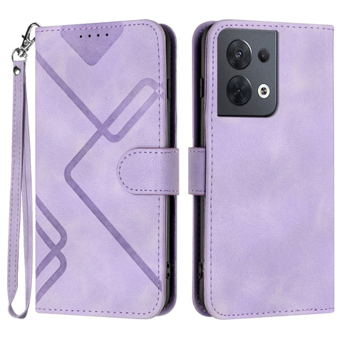 Line Pattern Skin Feel Leather Phone Case, For OPPO Reno8 5G, For OPPO A36 / A76 / A96 / K10 4G, For OPPO Reno6 Z 5G/Reno5 F/Reno5 Lite, For OPPO A16, For OPPO A16 4G/A55 5G/A53s 5G, For OPPO Reno6 Pro+ 5G, For OPPO A94 4G/A95 5G/Reno5 Z               ...