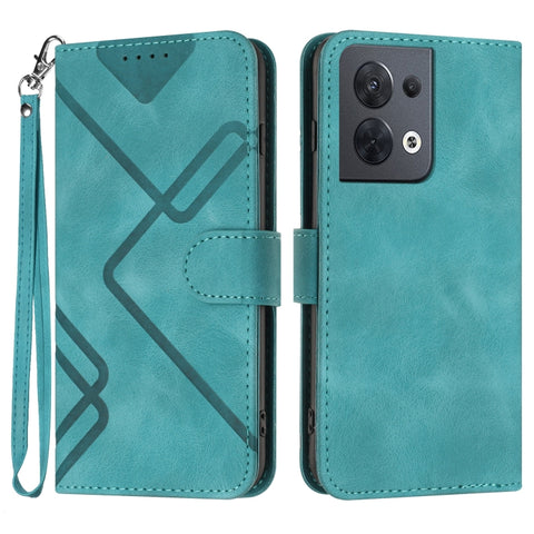 Line Pattern Skin Feel Leather Phone Case, For OPPO Reno8 5G, For OPPO A36 / A76 / A96 / K10 4G, For OPPO Reno6 Z 5G/Reno5 F/Reno5 Lite, For OPPO A16, For OPPO A16 4G/A55 5G/A53s 5G, For OPPO Reno6 Pro+ 5G, For OPPO A94 4G/A95 5G/Reno5 Z               ...