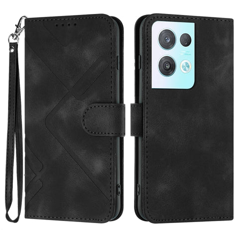Line Pattern Skin Feel Leather Phone Case, For OPPO A1 Pro / Reno8 T 5G Global, For OPPO A77 4G Global, For OPPO A98 5G, For OPPO A17, For OPPO A57e 4G Global/A57s 4G Global, For OPPO A57s 4G/A77 5G/A57 5G, For OPPO A57 5G/A77 5G/A57 4G Global         ...