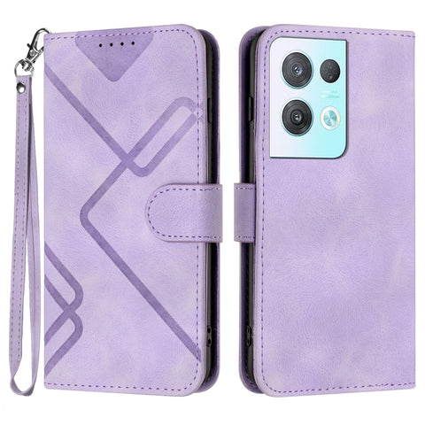 Line Pattern Skin Feel Leather Phone Case, For OPPO A1 Pro / Reno8 T 5G Global, For OPPO A77 4G Global, For OPPO A98 5G, For OPPO A17, For OPPO A57e 4G Global/A57s 4G Global, For OPPO A57s 4G/A77 5G/A57 5G, For OPPO A57 5G/A77 5G/A57 4G Global         ...